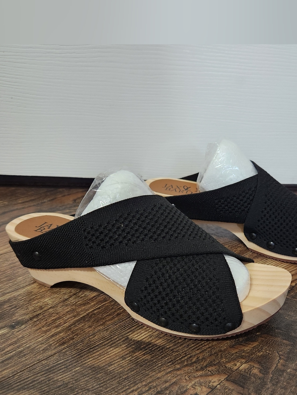 Jax & Bard Libby Hill, Knit Black Clog Sandal, Size 36W, NWOT
